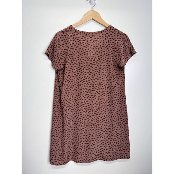 Joie Dress Womens Small Animal Print 100% Silk V Neck Short Sleeve - Picture 2 of 7